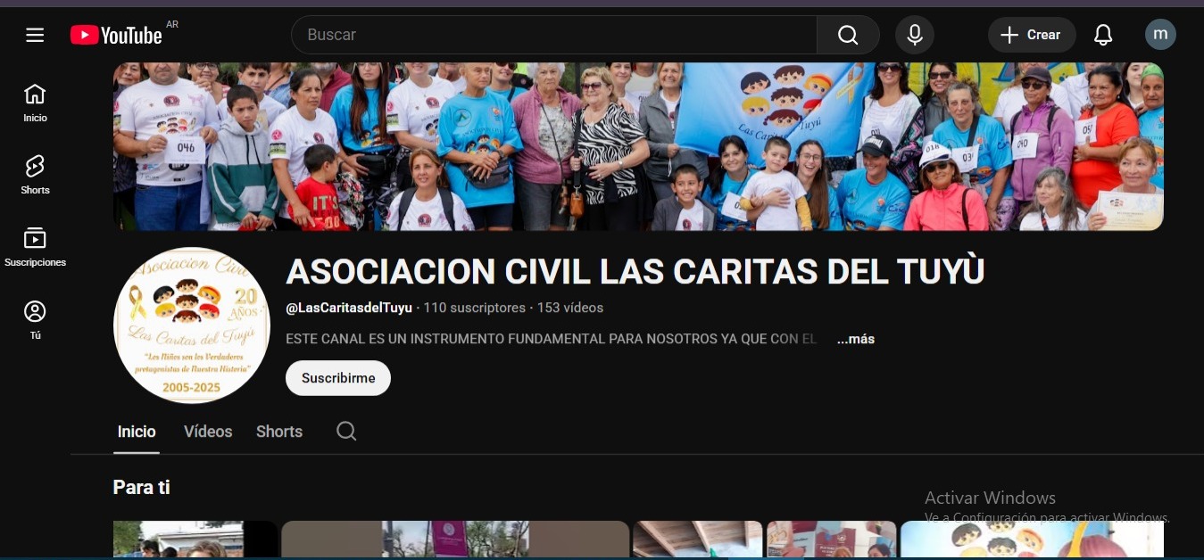 Canal de YouTube Las Caritas del Tuyú